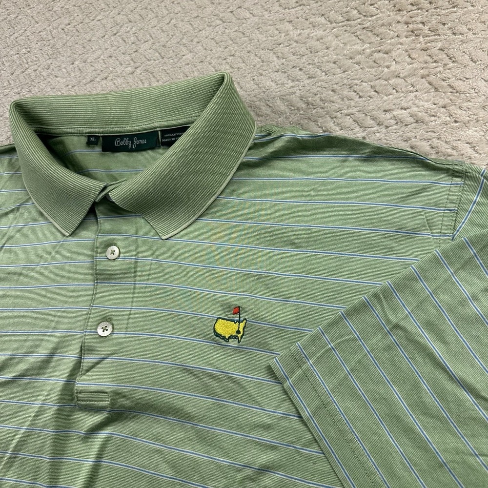 Masters Polo Bobby Jones Shirt Men XL Green Golf PGA Casual Luxury Business Boss